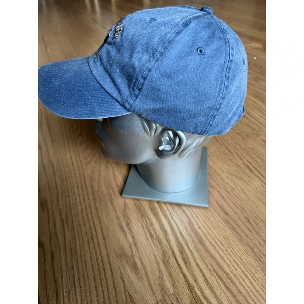 Estes Park Colorado Moose Embroidered Dad Hat Blue‎ Washed Cotton Cap